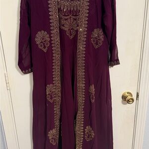 Maroon Indian Gown